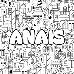 Coloraci&oacute;n del nombre ANAIS - decorado ciudad
