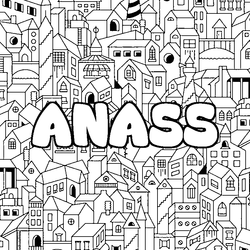 Coloraci&oacute;n del nombre ANASS - decorado ciudad