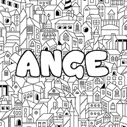 Coloraci&oacute;n del nombre ANGE - decorado ciudad