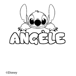 Coloraci&oacute;n del nombre ANG&Egrave;LE - decorado Stitch