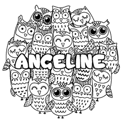 Coloraci&oacute;n del nombre ANG&Eacute;LINE - decorado b&uacute;hos