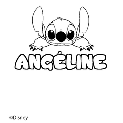 Coloraci&oacute;n del nombre ANG&Eacute;LINE - decorado Stitch