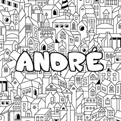 Coloraci&oacute;n del nombre ANDR&Eacute; - decorado ciudad