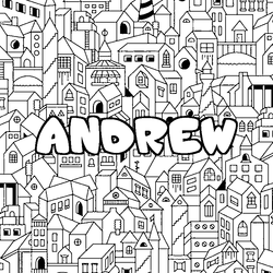 Coloraci&oacute;n del nombre ANDREW - decorado ciudad