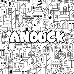 Coloraci&oacute;n del nombre ANOUCK - decorado ciudad