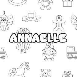 Coloraci&oacute;n del nombre ANNAELLE - decorado juguetes