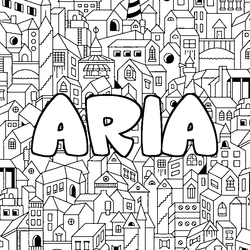 Coloraci&oacute;n del nombre ARIA - decorado ciudad