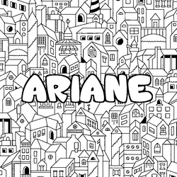 Coloraci&oacute;n del nombre ARIANE - decorado ciudad