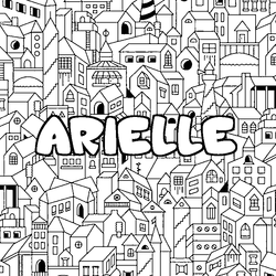 Coloraci&oacute;n del nombre ARIELLE - decorado ciudad