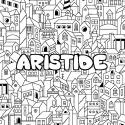 Coloraci&oacute;n del nombre ARISTIDE - decorado ciudad