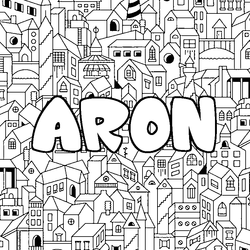 Coloraci&oacute;n del nombre ARON - decorado ciudad