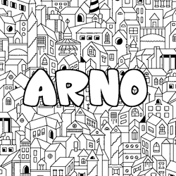 Coloraci&oacute;n del nombre ARNO - decorado ciudad