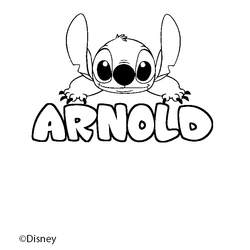 Coloraci&oacute;n del nombre ARNOLD - decorado Stitch