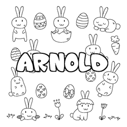 Coloraci&oacute;n del nombre ARNOLD - decorado Pascua