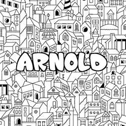 Coloraci&oacute;n del nombre ARNOLD - decorado ciudad