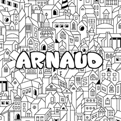 Coloraci&oacute;n del nombre ARNAUD - decorado ciudad