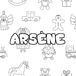 Coloraci&oacute;n del nombre ARS&Egrave;NE - decorado juguetes