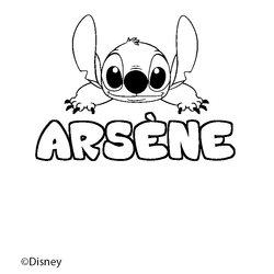 Coloraci&oacute;n del nombre ARS&Egrave;NE - decorado Stitch