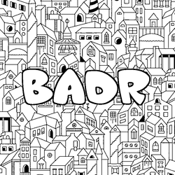 Coloraci&oacute;n del nombre BADR - decorado ciudad