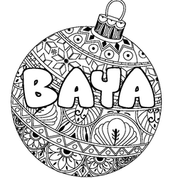 Coloraci&oacute;n del nombre BAYA - decorado bola de Navidad