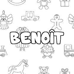 Coloraci&oacute;n del nombre BENO&Icirc;T - decorado juguetes