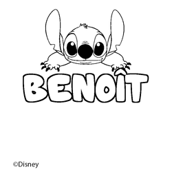 Coloraci&oacute;n del nombre BENO&Icirc;T - decorado Stitch