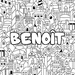 Coloraci&oacute;n del nombre BENO&Icirc;T - decorado ciudad