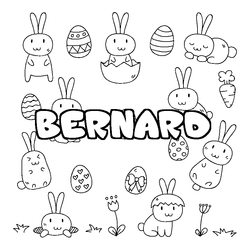Coloraci&oacute;n del nombre BERNARD - decorado Pascua