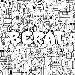 Coloraci&oacute;n del nombre BERAT - decorado ciudad