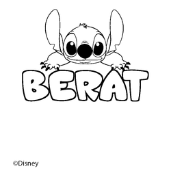 Coloraci&oacute;n del nombre BERAT - decorado Stitch
