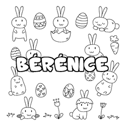 Coloraci&oacute;n del nombre B&Eacute;R&Eacute;NICE - decorado Pascua