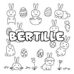 Coloraci&oacute;n del nombre BERTILLE - decorado Pascua