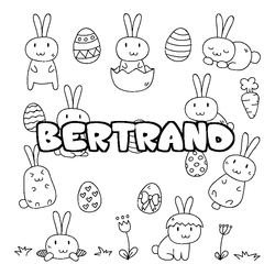 Coloraci&oacute;n del nombre BERTRAND - decorado Pascua