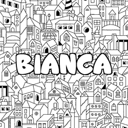 Coloraci&oacute;n del nombre BIANCA - decorado ciudad