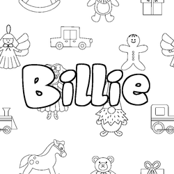 Coloraci&oacute;n del nombre Billie - decorado juguetes