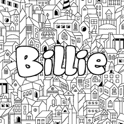 Coloraci&oacute;n del nombre Billie - decorado ciudad