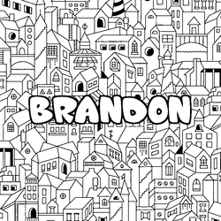Coloraci&oacute;n del nombre BRANDON - decorado ciudad