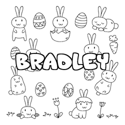 Coloraci&oacute;n del nombre BRADLEY - decorado Pascua