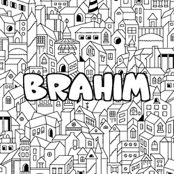 Coloraci&oacute;n del nombre BRAHIM - decorado ciudad