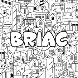 Coloraci&oacute;n del nombre BRIAC - decorado ciudad