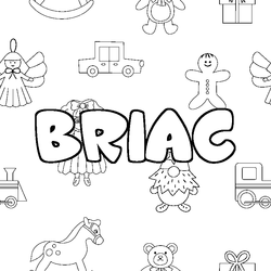 Coloraci&oacute;n del nombre BRIAC - decorado juguetes