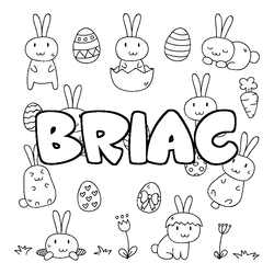 Coloraci&oacute;n del nombre BRIAC - decorado Pascua