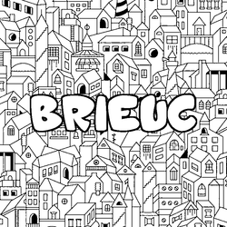 Coloraci&oacute;n del nombre BRIEUC - decorado ciudad