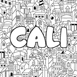 Coloraci&oacute;n del nombre CALI - decorado ciudad