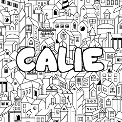 Coloraci&oacute;n del nombre CALIE - decorado ciudad