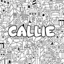 Coloraci&oacute;n del nombre CALLIE - decorado ciudad