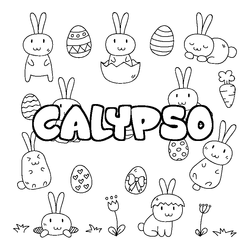 Coloraci&oacute;n del nombre CALYPSO - decorado Pascua