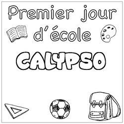Coloraci&oacute;n del nombre CALYPSO - decorado primer d&iacute;a de escuela