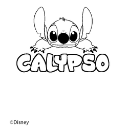 Coloraci&oacute;n del nombre CALYPSO - decorado Stitch