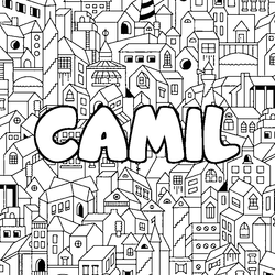 Coloraci&oacute;n del nombre CAMIL - decorado ciudad